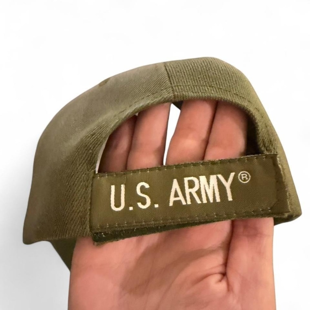 US Army Baseball Cap Mens Olive Green Embroidered Military Hat Adjustable - Picture 4 of 5